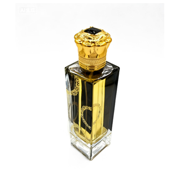 Botella de Perfume de vidrio cuadrado claro - 100 ml