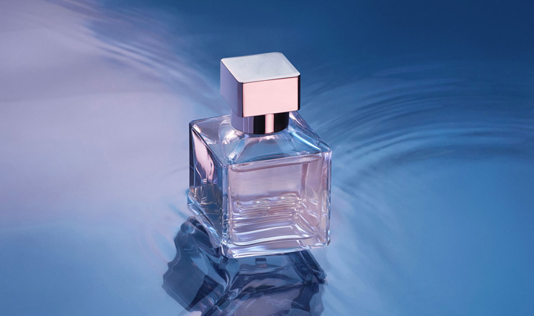 Botella de Perfume cuadrado con tapa cuadrada