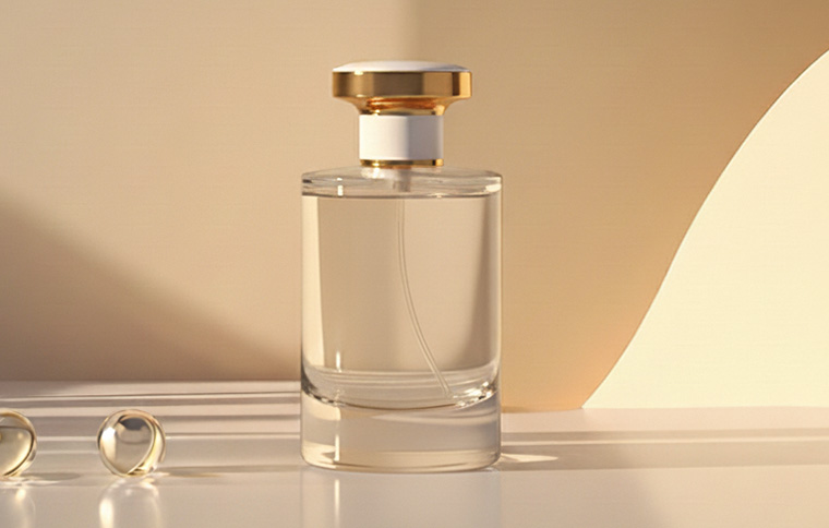Botella de Perfume cilíndrico claro