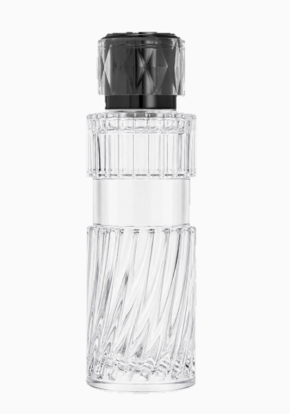 HJ-241 Twist Textured Cylindrical Glass Perfume botella - 100 ml