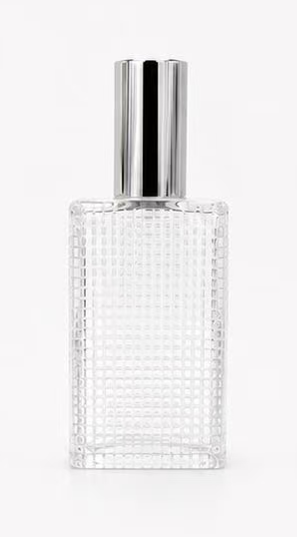 HJ-287 botella de Perfume de vidrio Rectangular con textura hj-287-30/50/100 ml